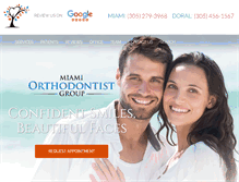 Tablet Screenshot of miamiorthodontistgroup.com